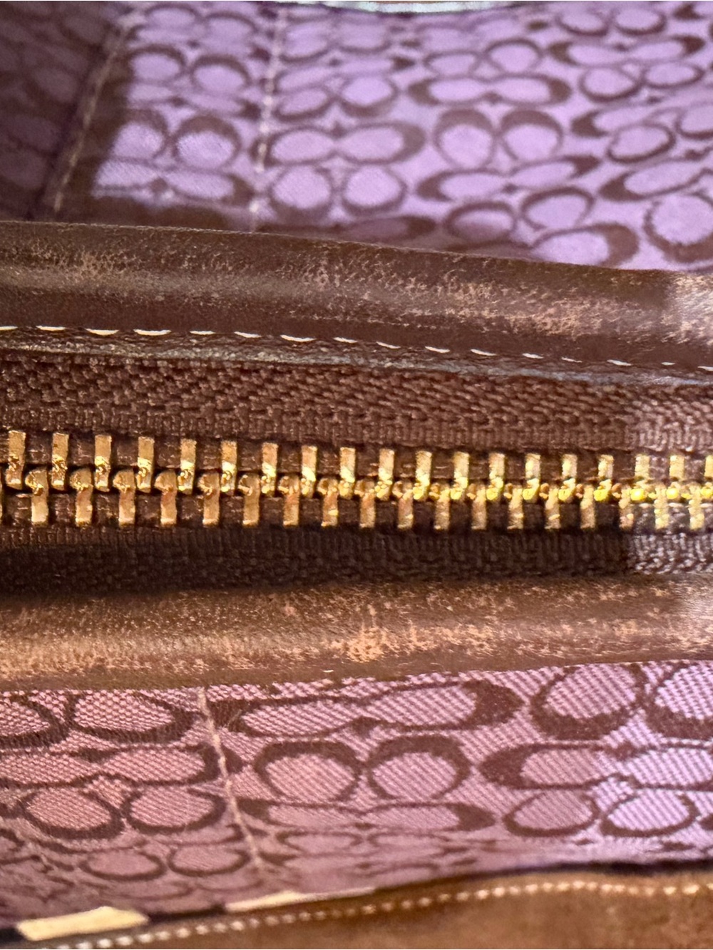 Coach Vintage Legacy East West Duffle Purple Signature Jacquard Shoulder Bag - Picture 13 of 16